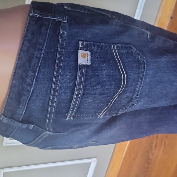 Carhartt Curvy Fit Blue Straight Leg Jeans Classic Style Size 2 - Picture 3 of 11